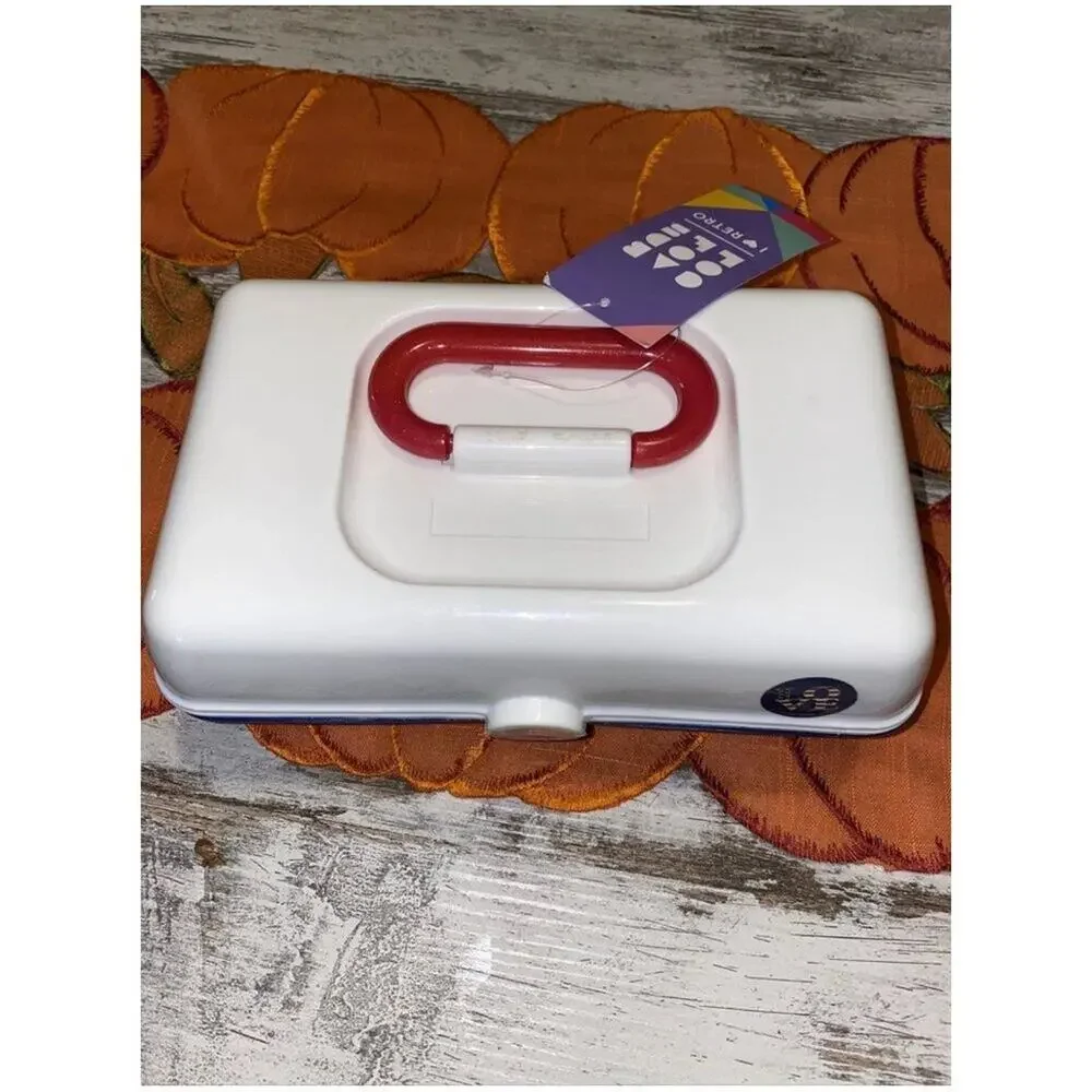 Caboodles Pretty in Petite USA Retro Makeup Organizer with Mirror – 90s Remake